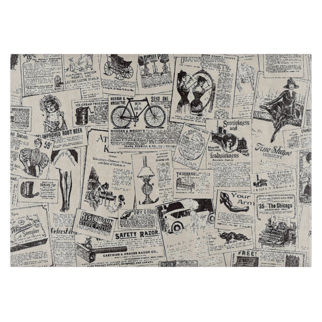 Planche À Découper Journal vintage (Devant)