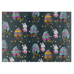 Planche À Découper Joyeuse journée de Pâques - Drôle Lapin Souhaite M