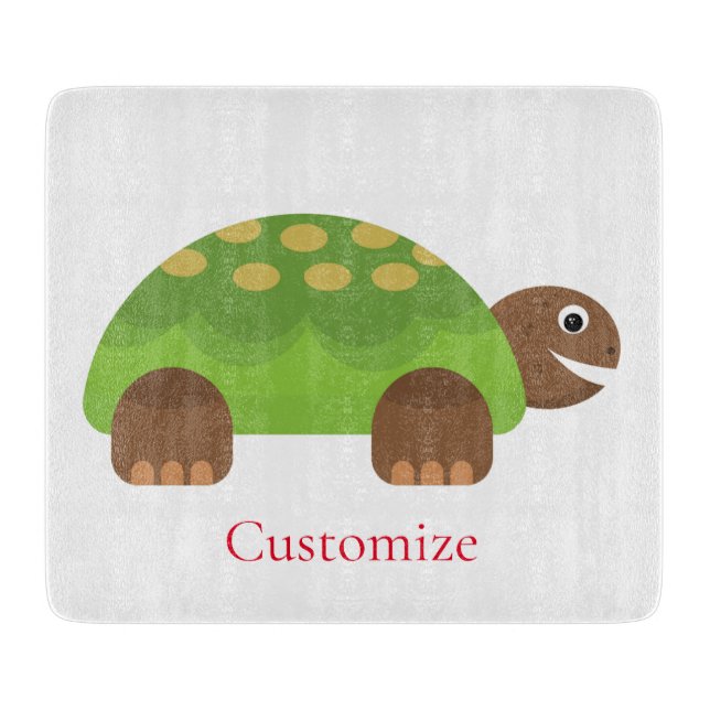 Planche À Découper Joyeuse tortue souriante Thunder_Cove (Devant)
