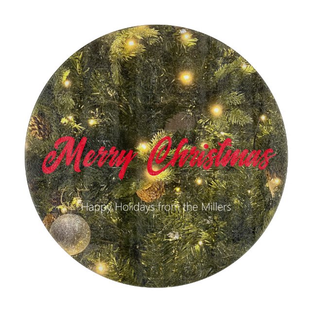 Planche À Découper Joyeuses fêtes Noël Ornementations Coupe (Devant)