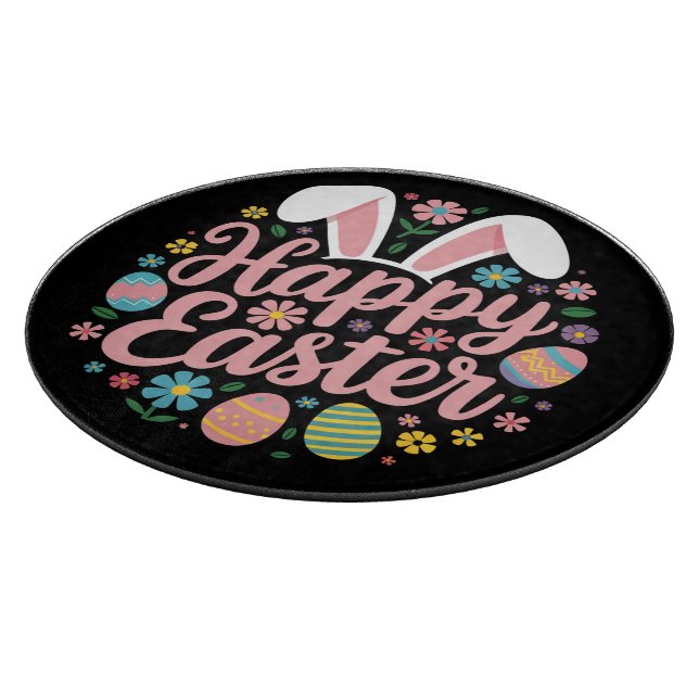 Planche À Découper Joyeuses Pâques oeuf lapin (Coin)