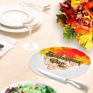 Planche À Découper Joyeux mots typographiques de Thanksgiving