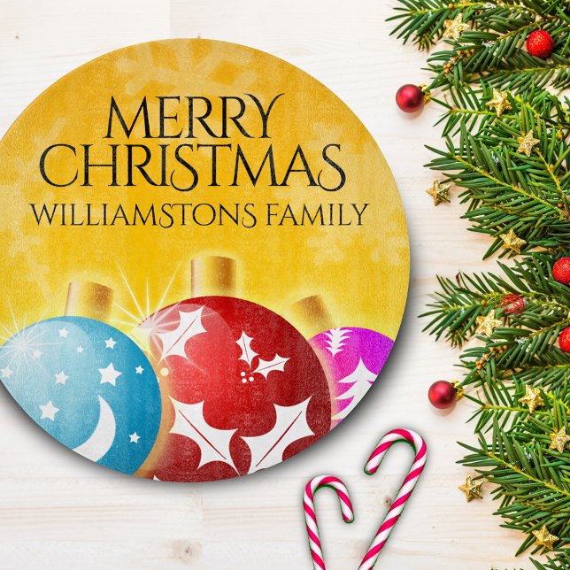 Planche À Découper Joyeux Noël avec des ornements Festive (Créateur téléchargé)