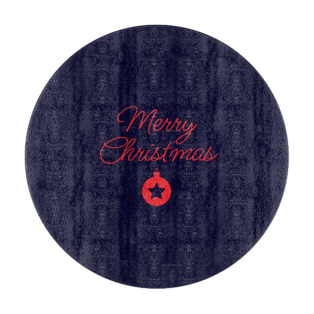 Planche À Découper Joyeux Noël Black Rock Bleu classique Unique (Devant)