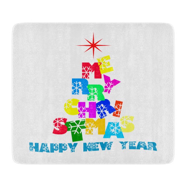 Planche À Découper Joyeux Noël Bonne année (Devant)