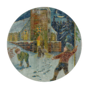 Planche À Découper Joyeux Noël - Carte postale vintage de bataille de
