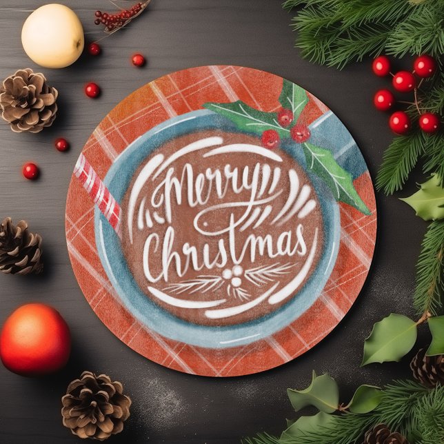 Planche À Découper Joyeux Noël chaud cacao Cosy Holiday (Créateur téléchargé)