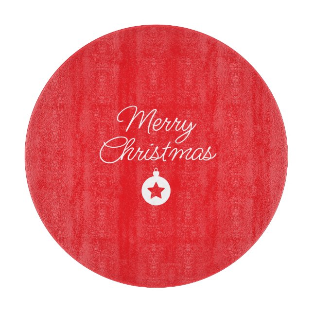 Planche À Découper Joyeux Noël classique unique minimaliste simple (Devant)