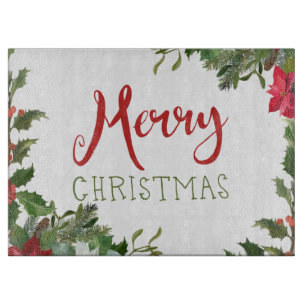 Planche À Découper Joyeux Noël de verdure