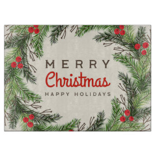 Planche À Découper Joyeux Noël et Joyeuses fêtes