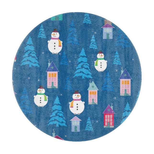 Planche À Découper Joyeux Noël Festive Motif Design (Devant)