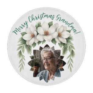 Planche À Découper Joyeux Noël grand-mère photo cadeau de vacances