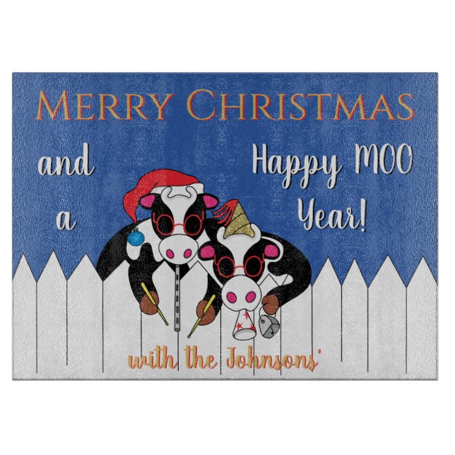 Planche À Découper Joyeux Noël MOO Année (Devant)