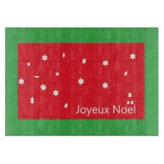 Planche À Découper Joyeux Noel Snowflakes Cutboard