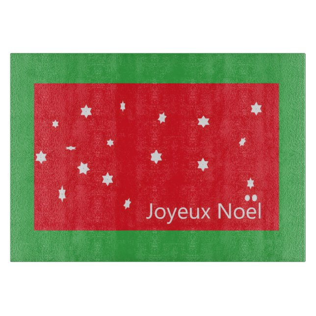 Planche À Découper Joyeux Noel Snowflakes Cutboard (Devant)
