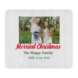 Planche À Découper Joyeux Noël vacances ajouter nom de famille