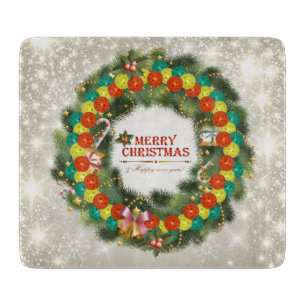 Planche À Découper Joyeux Pickleball de Noël 1 Platines de coupe en v