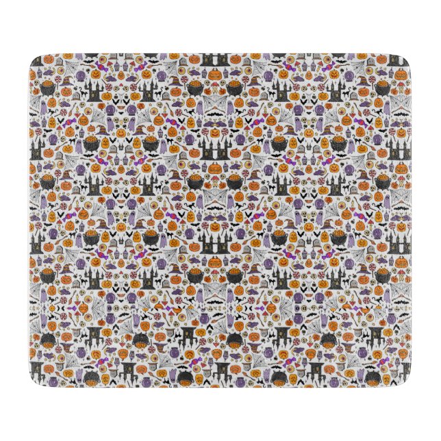 Planche À Découper Joyeux tableau de coupe d'Halloween (Devant)