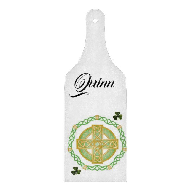 Planche À Découper Joyeux tableau de coupe en verre de la Saint Patri (Devant)