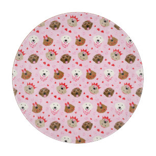 Planche À Découper Joyeux Valentines Day Golden Retriever Dogs