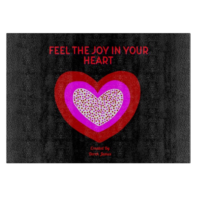 Planche À Découper Joyful Heart Glass Cutboard (Devant)