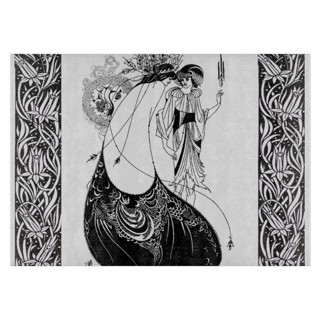 Planche À Découper Jupe Peacock Beardsley Art Nouveau (Devant)