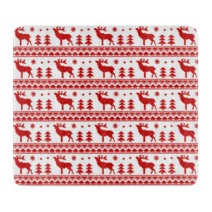 Planche à découper juste rouge de Noël d'île