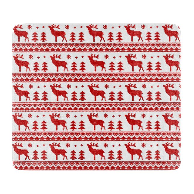 Planche à découper juste rouge de Noël d'île (Devant)