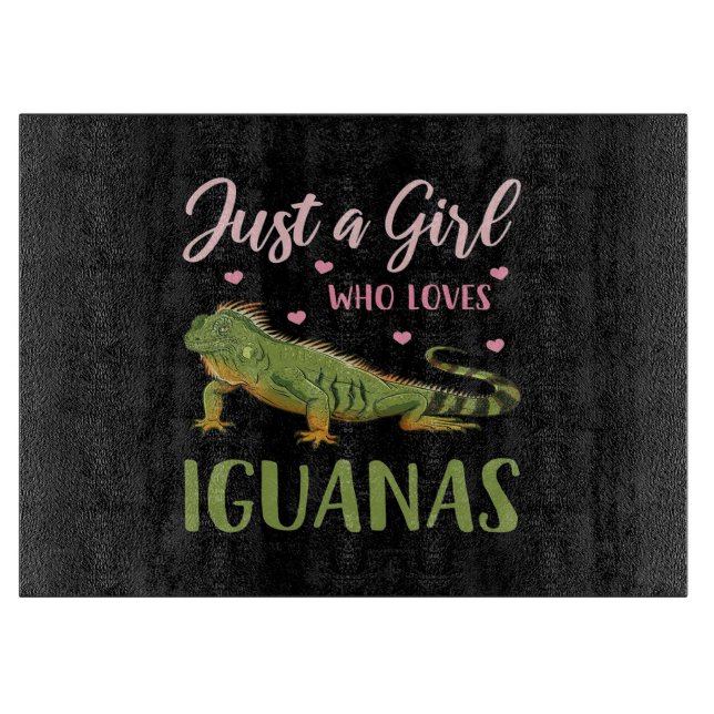 Planche À Découper Juste Une Fille Qui Aime Les Iguanas (Devant)