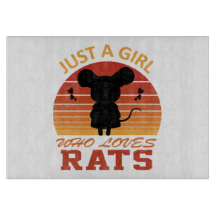 Planche À Découper Juste une fille qui aime les rats