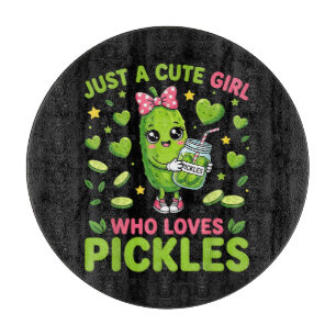 Planche À Découper Juste une jolie fille qui aime les pickles