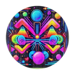 Planche À Découper Kaleidoscope Cosmique Néon