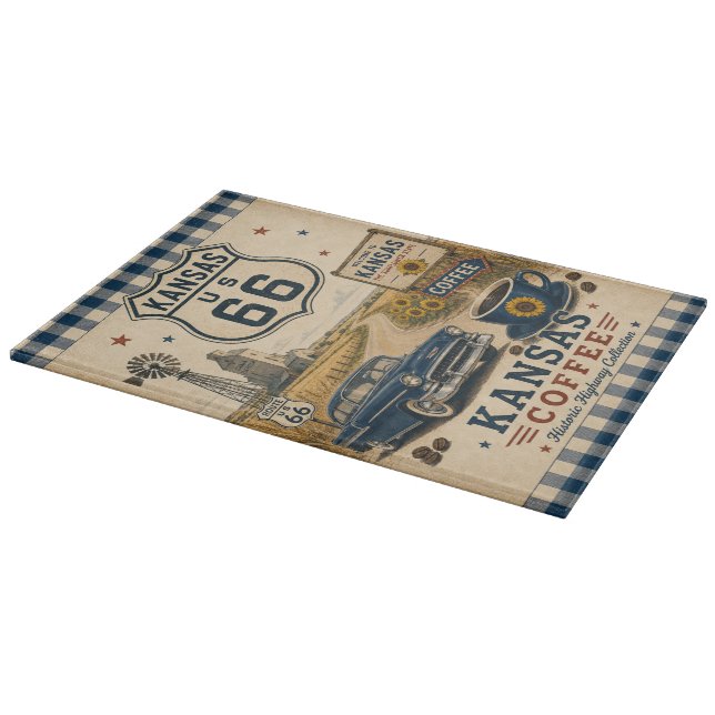 Planche À Découper Kansas Route 66 Poste de préparation tournesol (Coin)