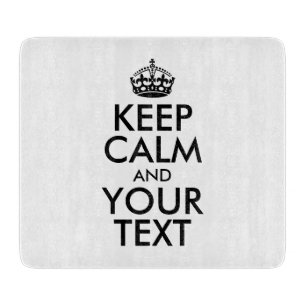 Planche À Découper KEEP CALM personnalisé et votre texte