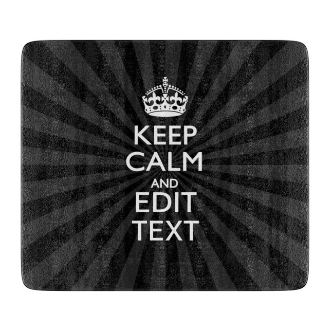 Planche À Découper KEEP CALM personnalisé et votre texte sur Sunburst (Devant)