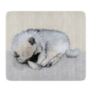 Planche À Découper Keeshond Sleeping Puppy Peinture Chien Art origina