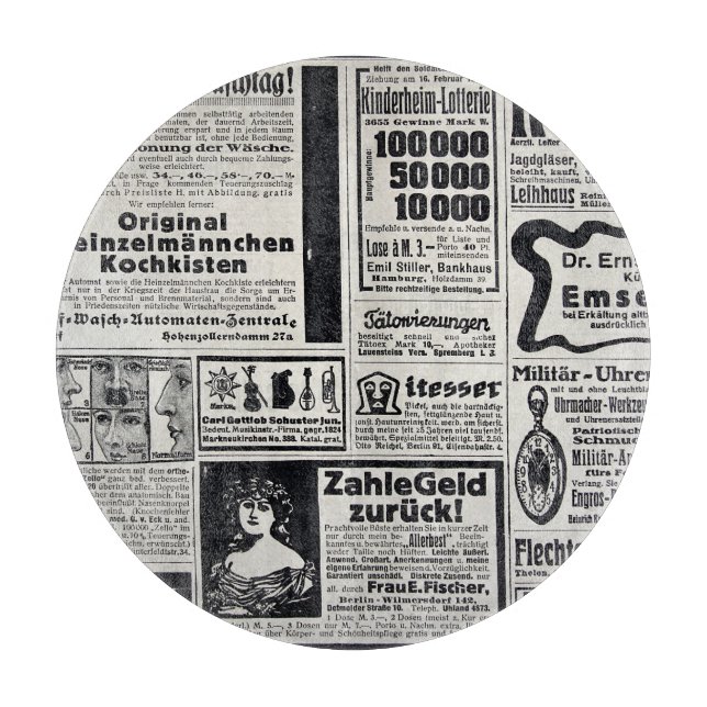 Planche À Découper Kiev historique : Illustration d'un journal de 191 (Devant)
