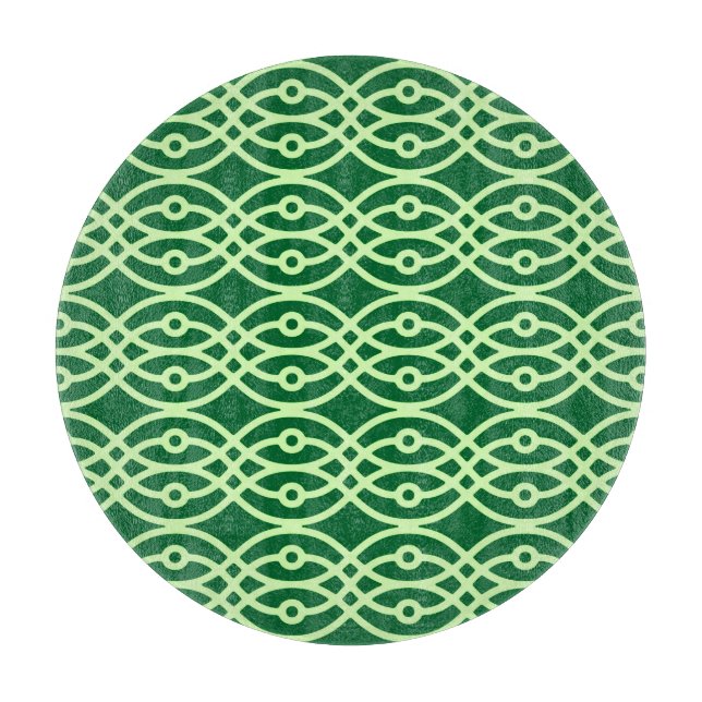 Planche À Découper Kimono, vert foncé et vert clair (Devant)
