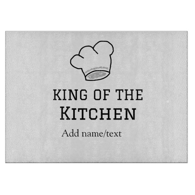 Planche À Découper King of the cuisine chef cuisine ajouter nom couro (Devant)