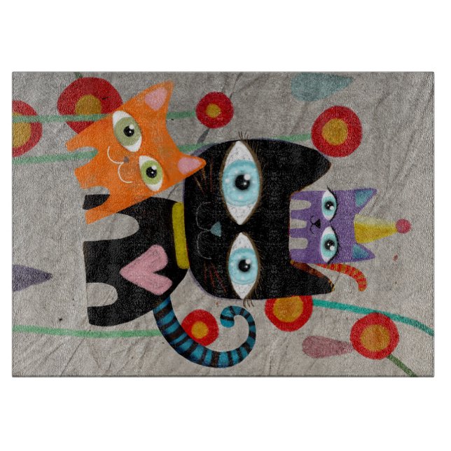 Planche À Découper KITTY CAT BABYCAT - Art Rupydetequila (Devant)
