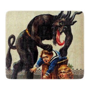 Planche À Découper Krampus Kids in Panier Jours fériés Jeu de coupes