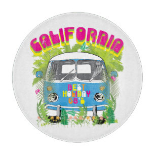 Planche À Découper La Californie surfant Van