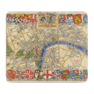 Planche À Découper La carte de Daily Telegraph de l'itinéraire royal