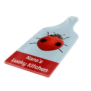 Planche À Découper La coccinelle de la cuisine chanceuse de Nana