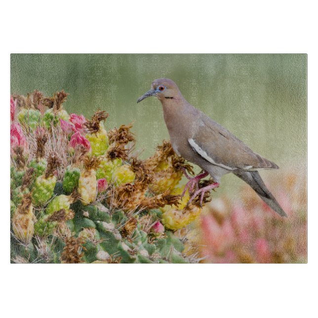 Planche À Découper La colombe sur un cactus (Devant)