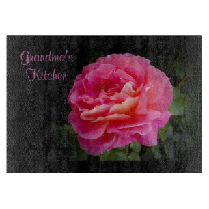 Planche À Découper La cuisine rose de grand-mère personnalisée