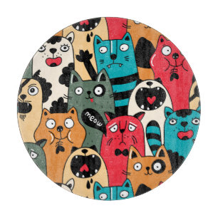 Planche À Découper La foule des chats