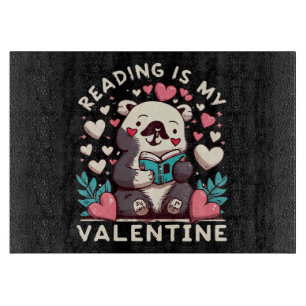 Planche À Découper La lecture est ma Saint-Valentin