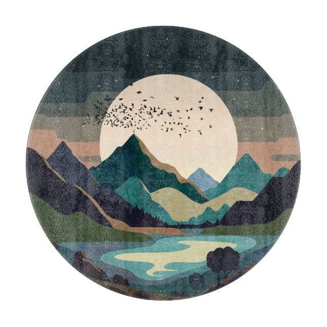 Planche À Découper La Lune Sur Le Lac (Devant)