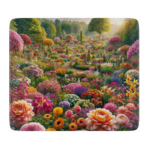 Planche À Découper La magie des fleurs - un paradis des couleurs